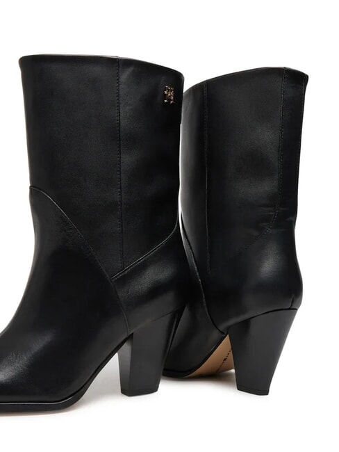 MID COWBOY Stivaletti in pelle con tacco black - Scarpe Donna