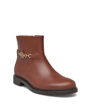 TOMMY HILFIGER TH CHAIN Stivaletti bassi in pelle con zip cognac brown - Scarpe Donna - 3