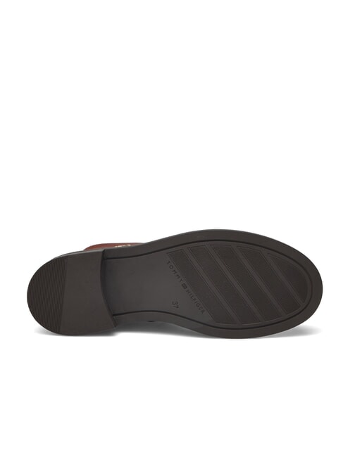 TH CHAIN Stivaletti bassi in pelle con zip cognac brown - Scarpe Donna