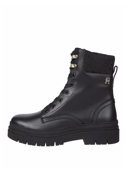 CLEATED LACE-UP Stivaletti stringati con collo imbottito black - Scarpe Donna