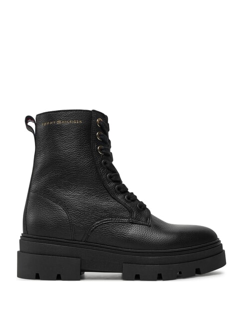 BICOLOR Scarponcini stringati in pelle black - Scarpe Donna