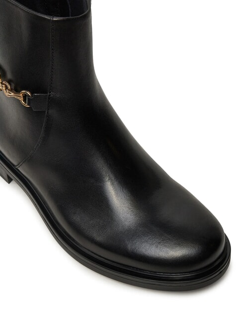 TH CHAIN Stivaletti bassi in pelle con zip black - Scarpe Donna