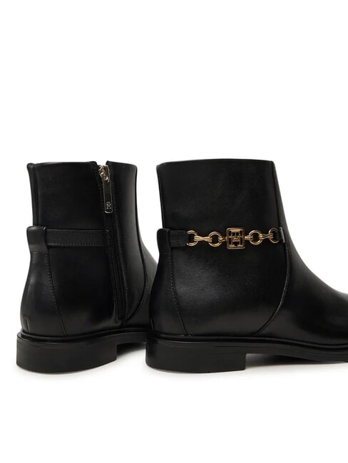 TH CHAIN Stivaletti bassi in pelle con zip black - Scarpe Donna