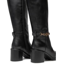 TOMMY HILFIGER TH CHAIN Stivali alti in pelle con catena black - Scarpe Donna - 5