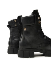 TOMMY HILFIGER LACE -UP BIKE Scarponcini stringati in pelle black - Scarpe Donna - 5