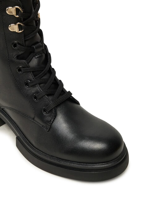 LACE -UP BIKE Scarponcini stringati in pelle black - Scarpe Donna