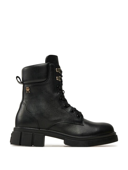 LACE -UP BIKE Scarponcini stringati in pelle black - Scarpe Donna