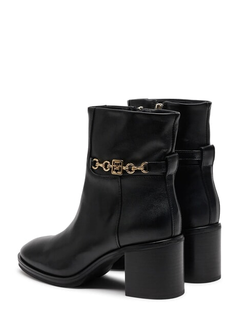 TH CHAIN Stivaletti in pelle con catena black - Scarpe Donna