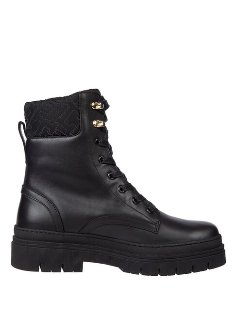 CLEATED LACE-UP Stivaletti stringati con collo imbottito black - Scarpe Donna