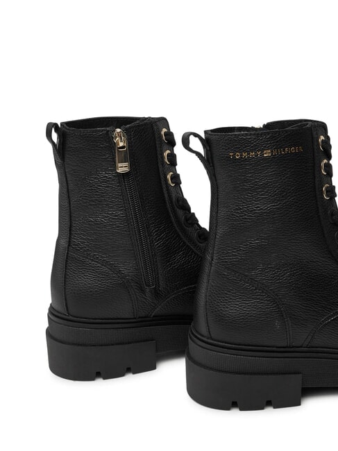 BICOLOR Scarponcini stringati in pelle black - Scarpe Donna