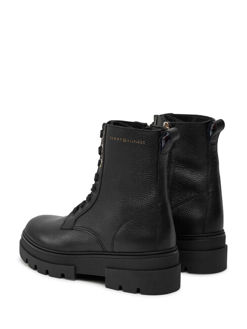 BICOLOR Scarponcini stringati in pelle black - Scarpe Donna
