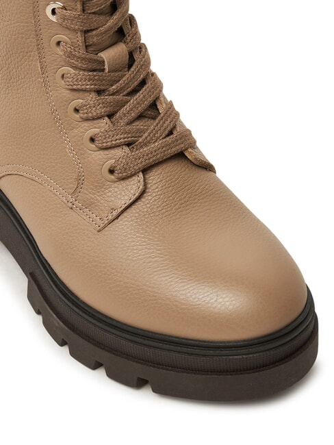 BICOLOR Scarponcini stringati in pelle beige - Scarpe Donna