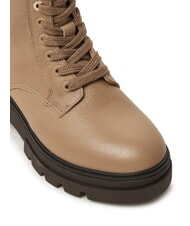 TOMMY HILFIGER BICOLOR Scarponcini stringati in pelle beige - Scarpe Donna - 3