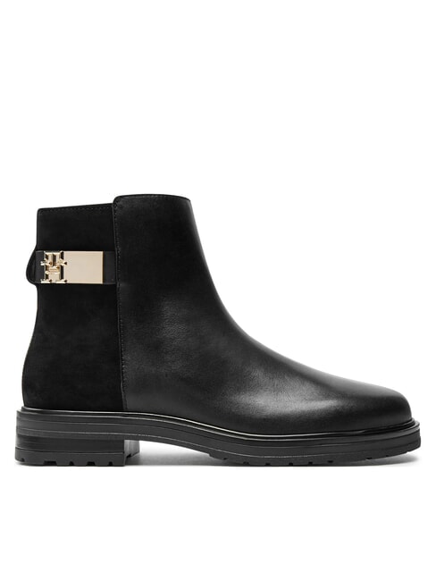 TH Stivaletti bassi in camoscio e pelle black - Scarpe Donna