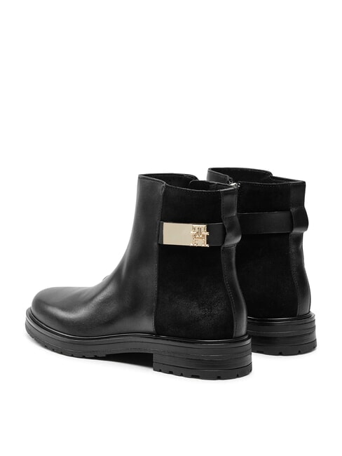 TH Stivaletti bassi in camoscio e pelle black - Scarpe Donna