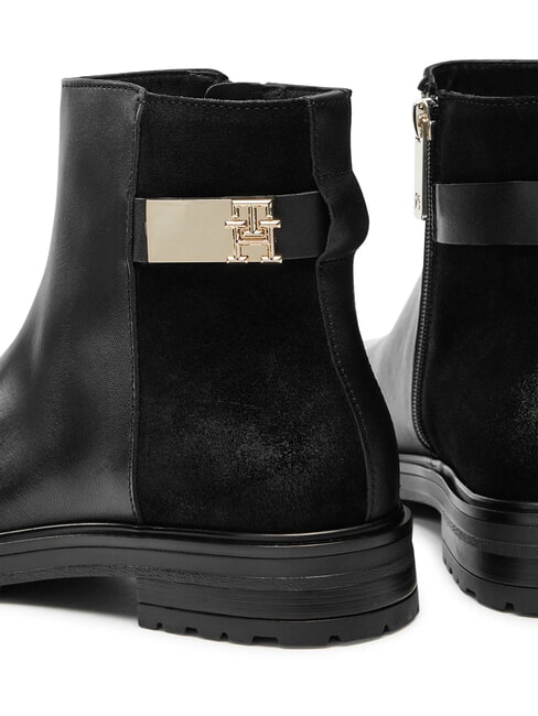 TH Stivaletti bassi in camoscio e pelle black - Scarpe Donna