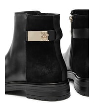 TOMMY HILFIGER TH Stivaletti bassi in camoscio e pelle black - Scarpe Donna - 4