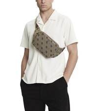 GUESS POUCH Marsupio in tessuto sand 4g logo combo - Marsupi - 4