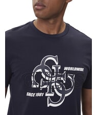 GUESS DROP SHADOW T-shirt manica corta stampa 4G smartblue - T-shirt Uomo - 3