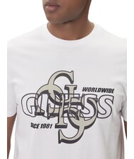 GUESS DROP SHADOW T-shirt manica corta stampa 4G purwhite - T-shirt Uomo - 3