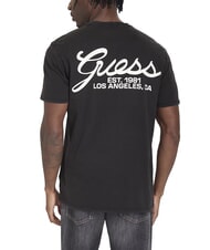 GUESS SCRIPT LOGO T-shirt manica corta stampa jet black multi - T-shirt Uomo - 2