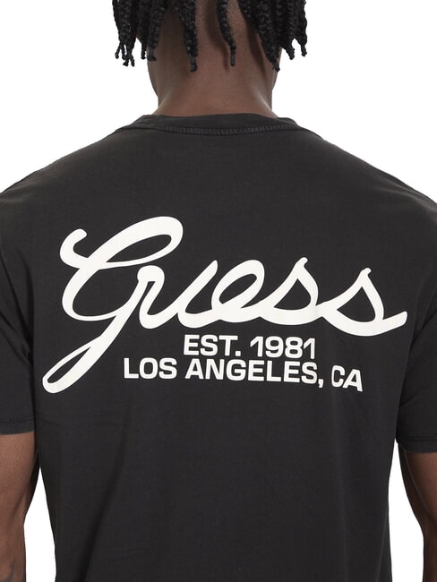 SCRIPT LOGO T-shirt manica corta stampa jet black multi - T-shirt Uomo