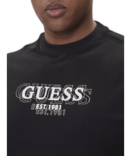 GUESS SMALL LOGO T-shirt manica corta regular fit jetbla - T-shirt Uomo - 3