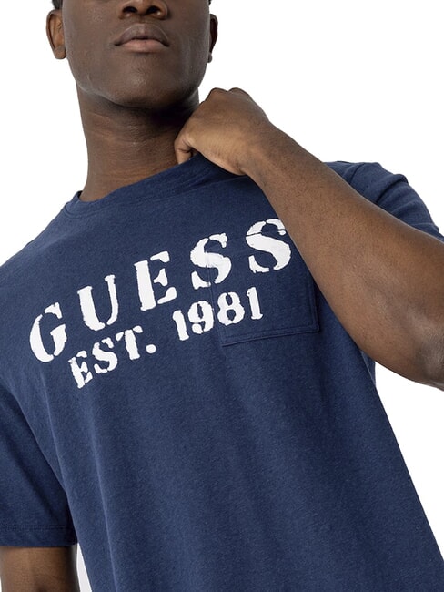 MARINA PRINT T-shirt manica corta con taschino endless blue - T-shirt Uomo