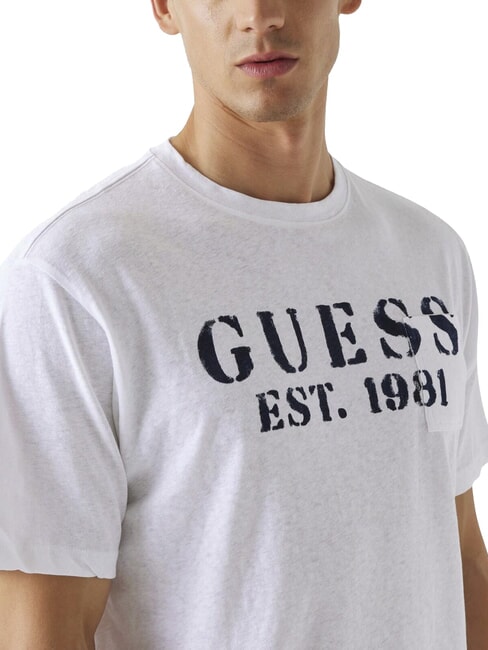 MARINA PRINT T-shirt manica corta con taschino purwhite - T-shirt Uomo