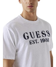 GUESS MARINA PRINT T-shirt manica corta con taschino purwhite - T-shirt Uomo - 3