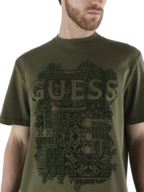 FLOCK T-shirt manica corta regular fit olive morning - T-shirt Uomo