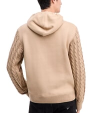 GUESS CONTRAST Felpa con cappuccio desert mud - Felpe Uomo - 2