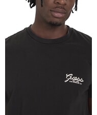 GUESS SCRIPT LOGO T-shirt manica corta stampa jet black multi - T-shirt Uomo - 3