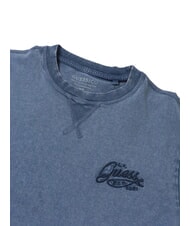 GUESS WASHED T-shirt manica corta regular fit blu snow wash - T-shirt Uomo - 4