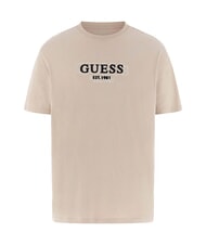 GUESS SMALL LOGO T-shirt manica corta regular fit pasadena stone - T-shirt Uomo - 4