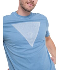 GUESS TRIANGLE LOGO T-shirt manica corta regular fit parisian roof blue - T-shirt Uomo - 3
