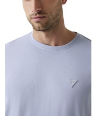 GUESS PATCH T-shirt in cotone nimbus blue - T-shirt Uomo - 3