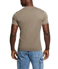 GUESS PIMA T-shirt in cotone logo ricamato walnut shell - T-shirt Uomo - 2