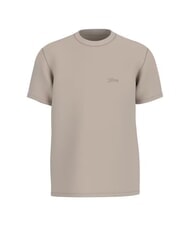 GUESS BASIC PIMA T-shirt in cotone stretch pasadena stone - T-shirt Uomo - 5
