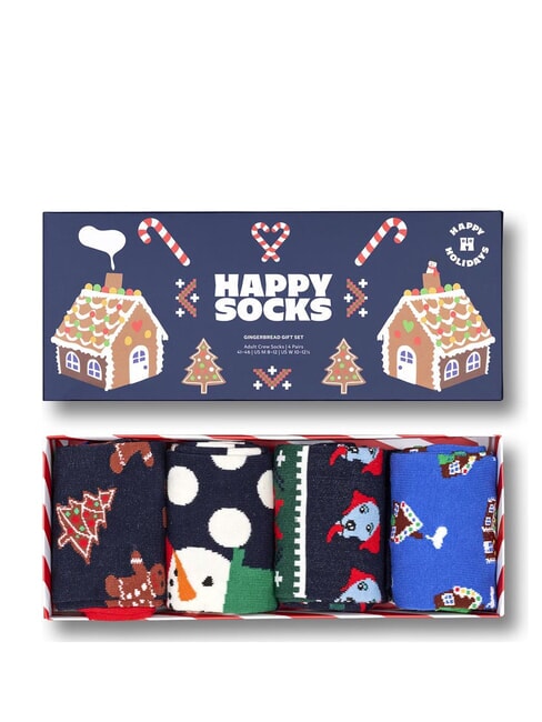 HOLIDAY GINGERBREAD Gift Box 4 paia di calze multicolor - Calze Uomo