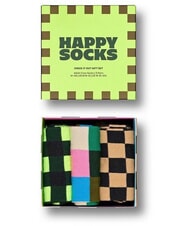 HAPPY SOCKS CHECK IT OUT Set 3 Paia di Calze - Calze Uomo