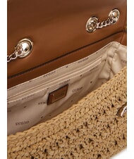 GUESS IRENE Borsa intrecciata a spalla, a tracolla natural/cognac - Borse Donna - 6