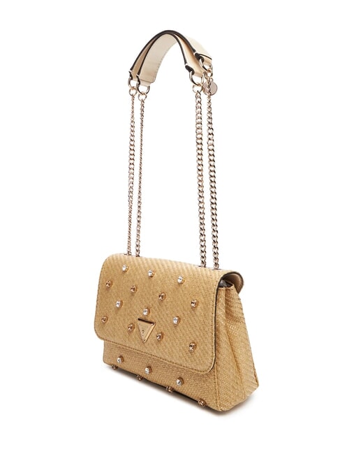 GIULLY 2 Borsa convertible in raffia con flap natural - Borse Donna