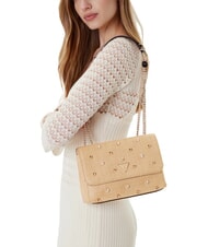 GUESS GIULLY 2 Borsa convertible in raffia con flap natural - Borse Donna - 5