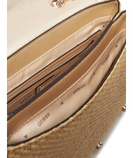 GUESS GIULLY 2 Borsa convertible in raffia con flap natural - Borse Donna - 6