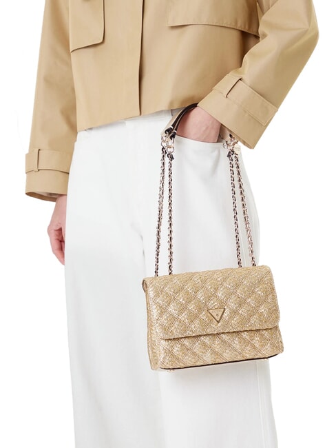 GIULLY 2 Borsa intracciata a spalla, a tracolla oro - Borse Donna