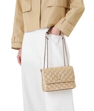 GUESS GIULLY 2 Borsa intracciata a spalla, a tracolla oro - Borse Donna - 5