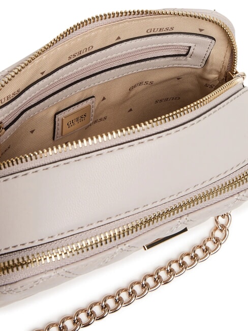 GIULLY 2 Borsa camera case trapuntata a tracolla Taupe - Borse Donna