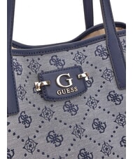 GUESS NEDA Borsa shopper in tessuto jacquard con pochette navy logo - Borse Donna - 4