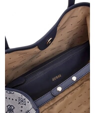 GUESS NEDA Borsa shopper in tessuto jacquard con pochette navy logo - Borse Donna - 5